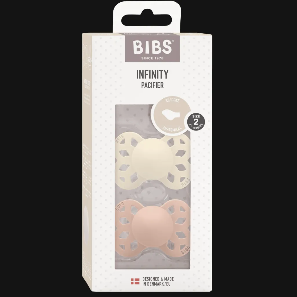 Infinity 2-pack Anatomiska Silikonnappar Ivory Blush>BIBS New