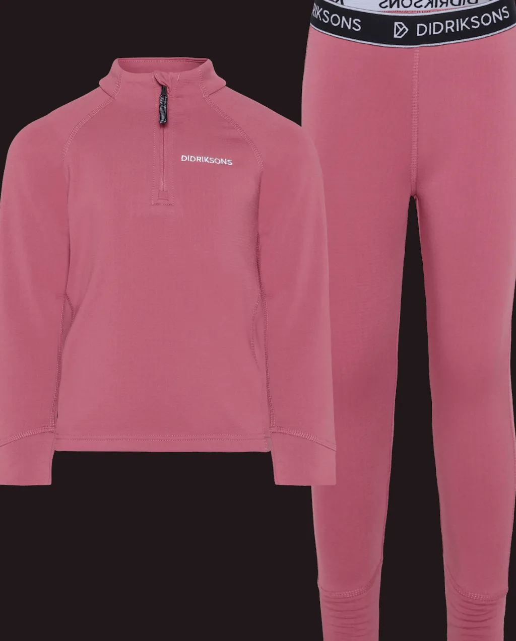 Jadis Kids 5 Baselayer-set Heather Pink>Didriksons