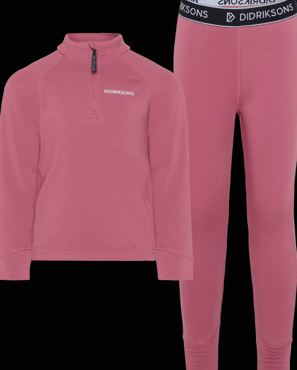 Jadis Kids 5 Baselayer-set Heather Pink>Didriksons