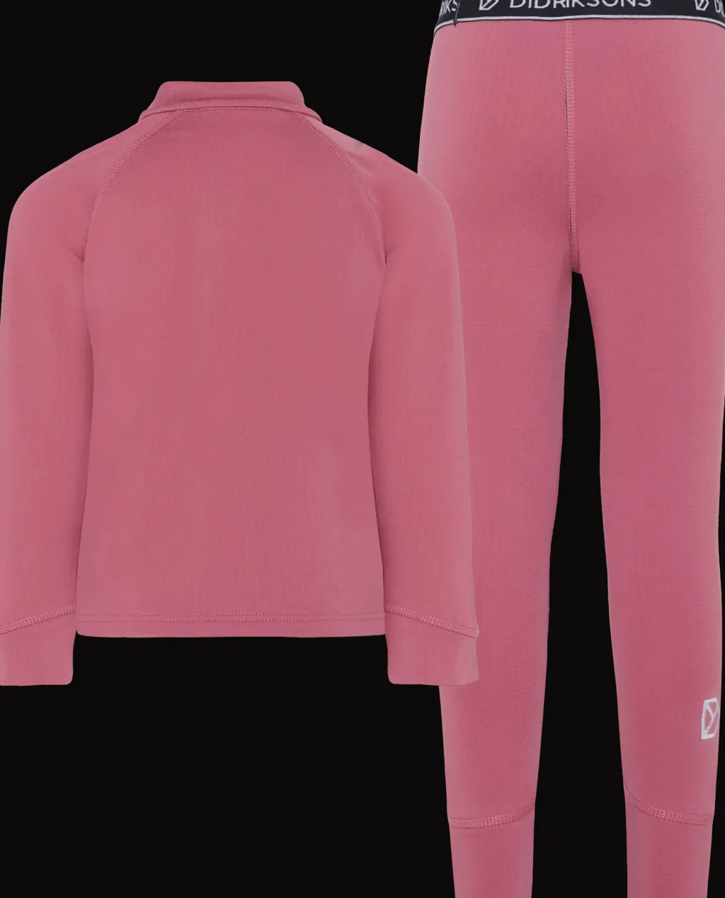 Jadis Kids 5 Baselayer-set Heather Pink>Didriksons