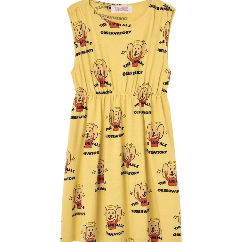 Jersey Marten Kid Klänning Yellow Logo>The Animals Observatory Clearance