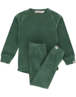 Jona Fleece-set Deep Green>Gullkorn Design Online