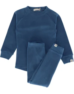 Jona Fleece-set Storm Blue>Gullkorn Design Clearance