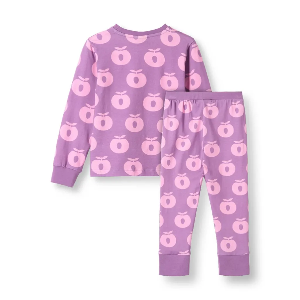Jubilee Nattlinne Set Med Äpplen Lila Purple Iris>Småfolk New