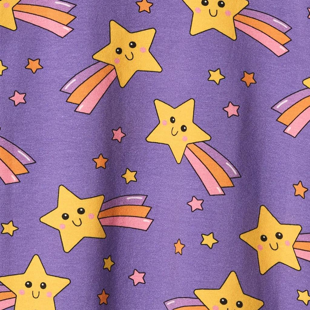 Jubilee With Shooting Stars Nattkläder Set Royal Purple>Småfolk Clearance