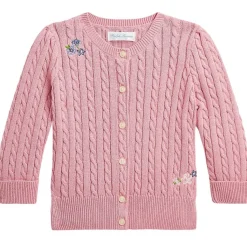 Kabelstickad Babykofta Tickled Pink>Ralph Lauren Sale