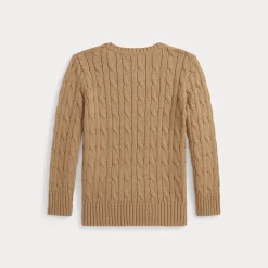 Kabelstickad Tröja Camel>Ralph Lauren Clearance