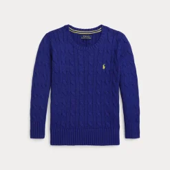 Kabelstickad Tröja Classic Azure>Ralph Lauren Best