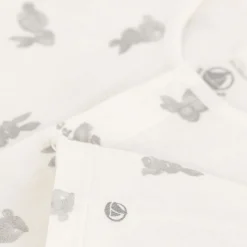 Kanin Mönstrad Rörstickad Onesie Marshmallow Grey><noscript><img width=