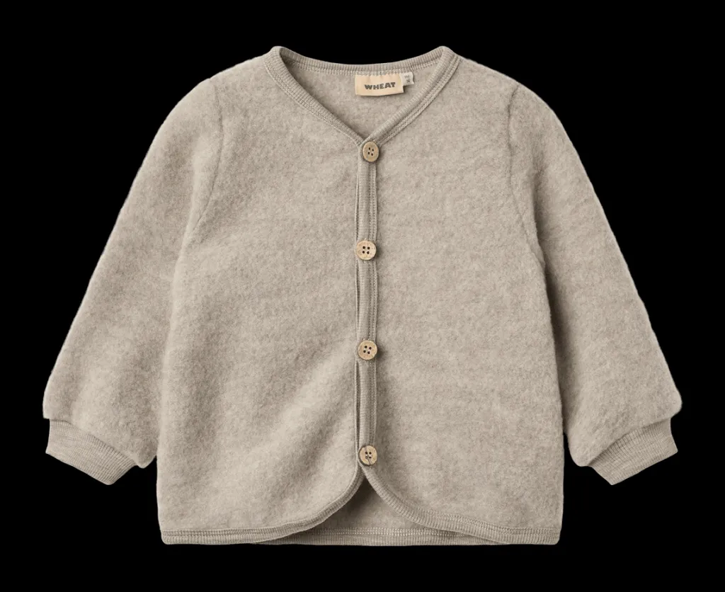 Kari Ullfleecekofta Khaki Melange>Wheat Hot