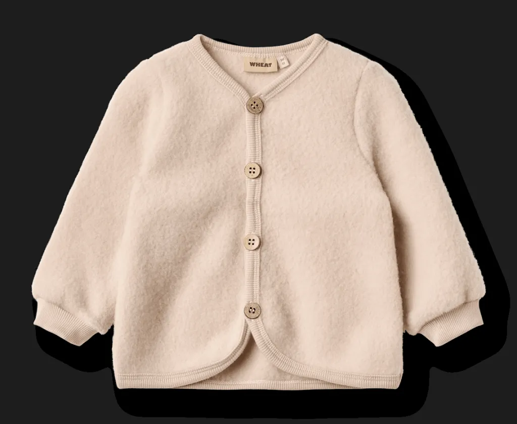 Kari Ullfleecekofta Pale Lilac>Wheat