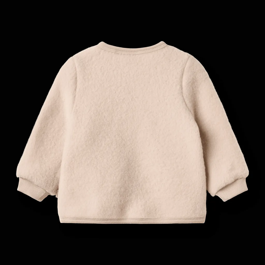 Kari Ullfleecekofta Pale Lilac>Wheat
