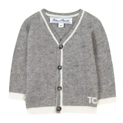 Kashmir Cardigan Grå>Tartine et Chocolat Clearance