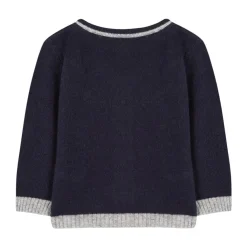 Kashmir Cardigan Marinblå>Tartine et Chocolat Discount