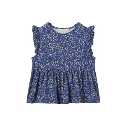 Kelly Blommig Blus Mazerine Blue>Fliink Online