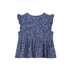 Kelly Blommig Blus Mazerine Blue>Fliink Online