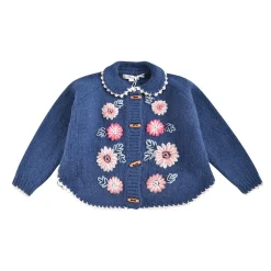 Khella Stickad Cape För Baby Ink Blue>Louise Misha Clearance