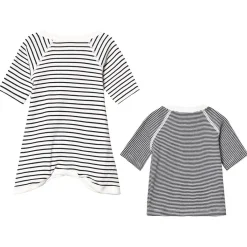 Kimono Baby-Set Marshmallow White/Smoking Blue>Petit Bateau Best