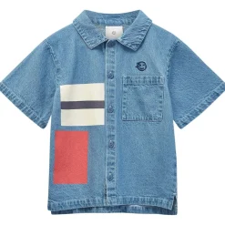 Kite Block Jeansskjorta Setting Sun Navy>Wynken New