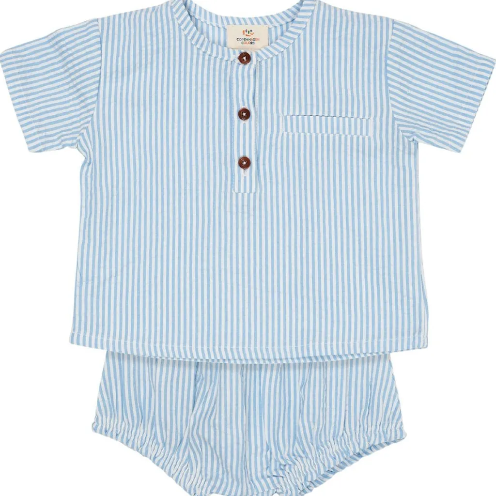 Klädset Bäckebölja Sky Blue Cream Stripe>Copenhagen Colors Outlet