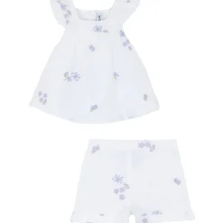 Klädset Med Broderade Blommor Blanc>Tartine et Chocolat Online
