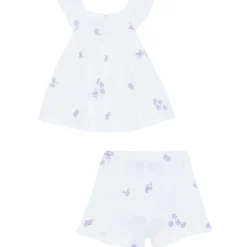 Klädset Med Broderade Blommor Blanc><noscript><img width=