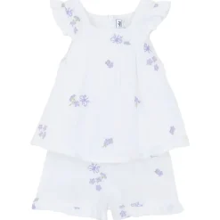 Klädset Med Broderade Blommor Blanc><noscript><img width=