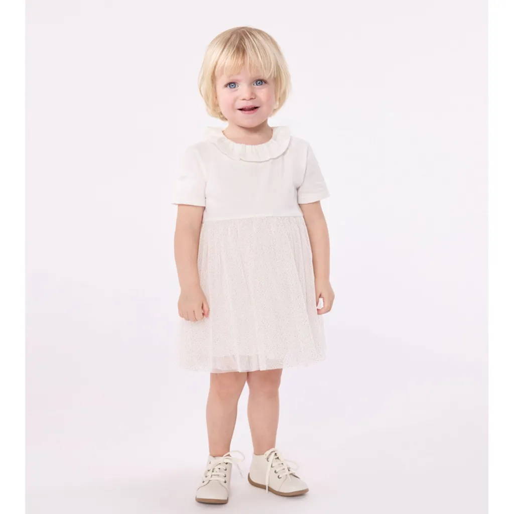 Klänning I Tyll Marshmallow Copper>Petit Bateau Best