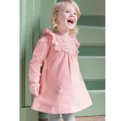 Klänning Med Blombrodyr Vieux Rose><noscript><img width=
