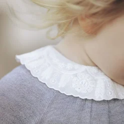 Klänning Med Krage Blå><noscript><img width=