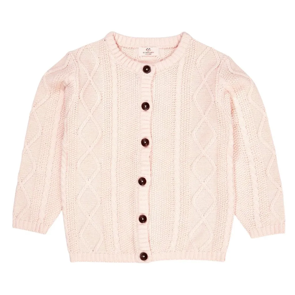 Knitted Cardigan Soft Pink>Copenhagen Colors