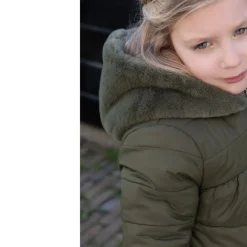 Konstpälsjacka Khaki><noscript><img width=