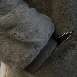 Konstpälsjacka Khaki><noscript><img width=