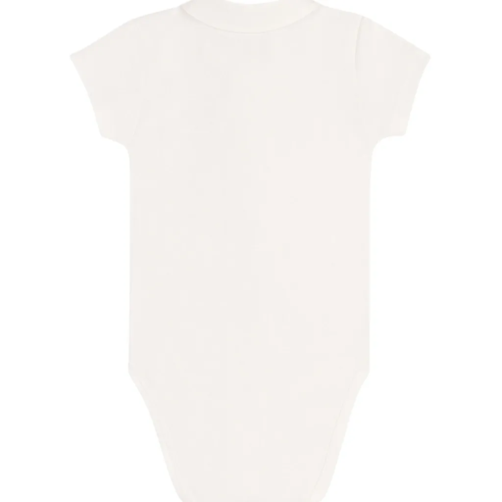 Kortärmad Baby Body Med Krage Marshmallow>Petit Bateau Clearance