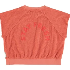 Kortärmad Sweatshirt Med Tryck Terracotta>Piupiuchick Hot