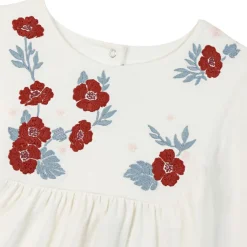 Krämfärgad Blus med Blomsterbroderi>Tartine et Chocolat Sale