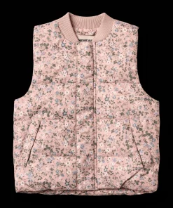 Lakas Vadderad Väst Rose Powder Flowers>Wheat New