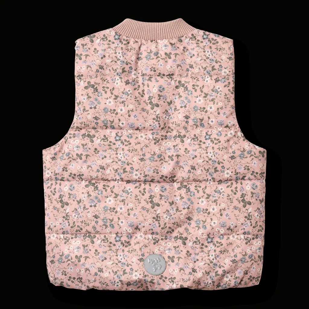 Lakas Vadderad Väst Rose Powder Flowers>Wheat New