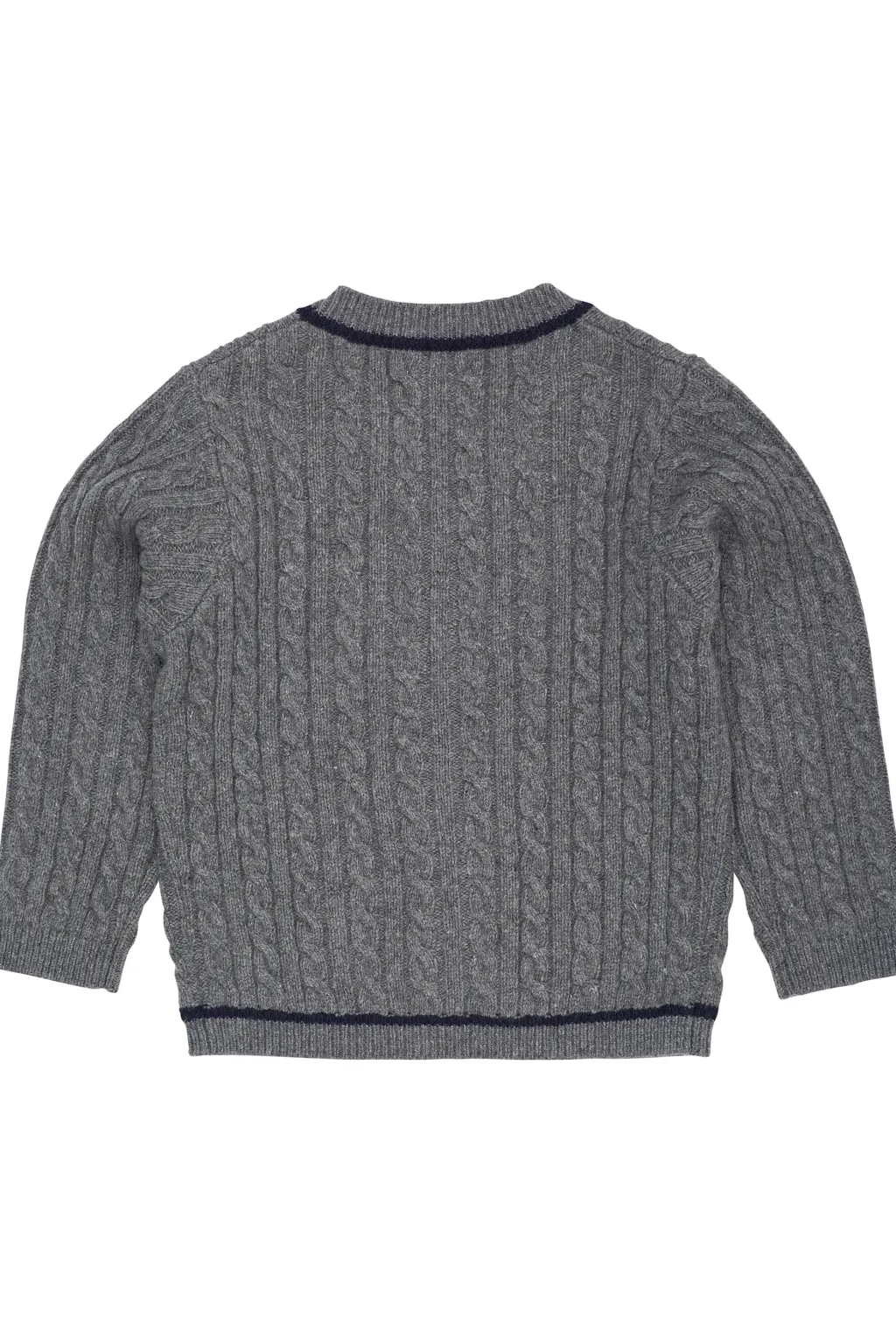 Lambswool Grandad Cardigan Dark Grey Navy>Copenhagen Colors Sale