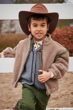 Lambswool Grandad Cardigan Dark Grey Navy><noscript><img width=