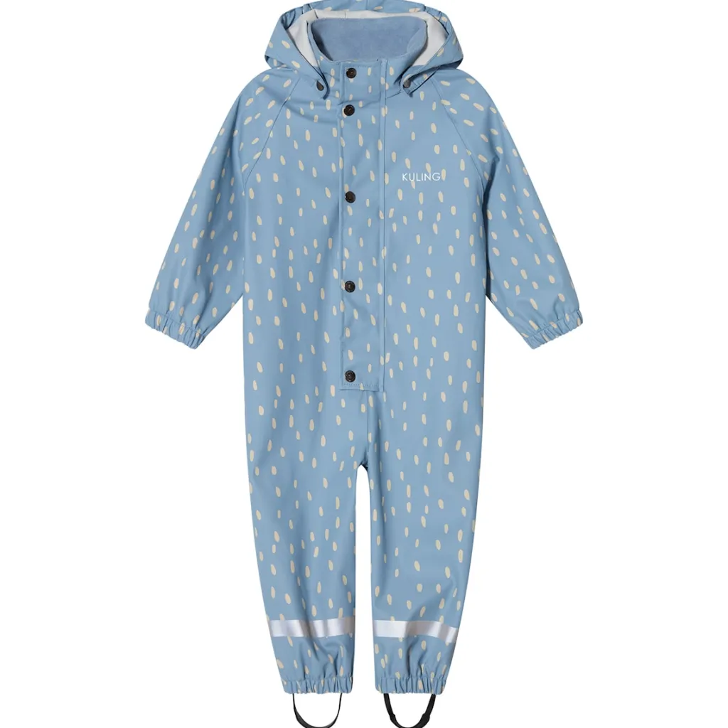Leeds Ofodrad Regnoverall Dove Blue Dots>Kuling New
