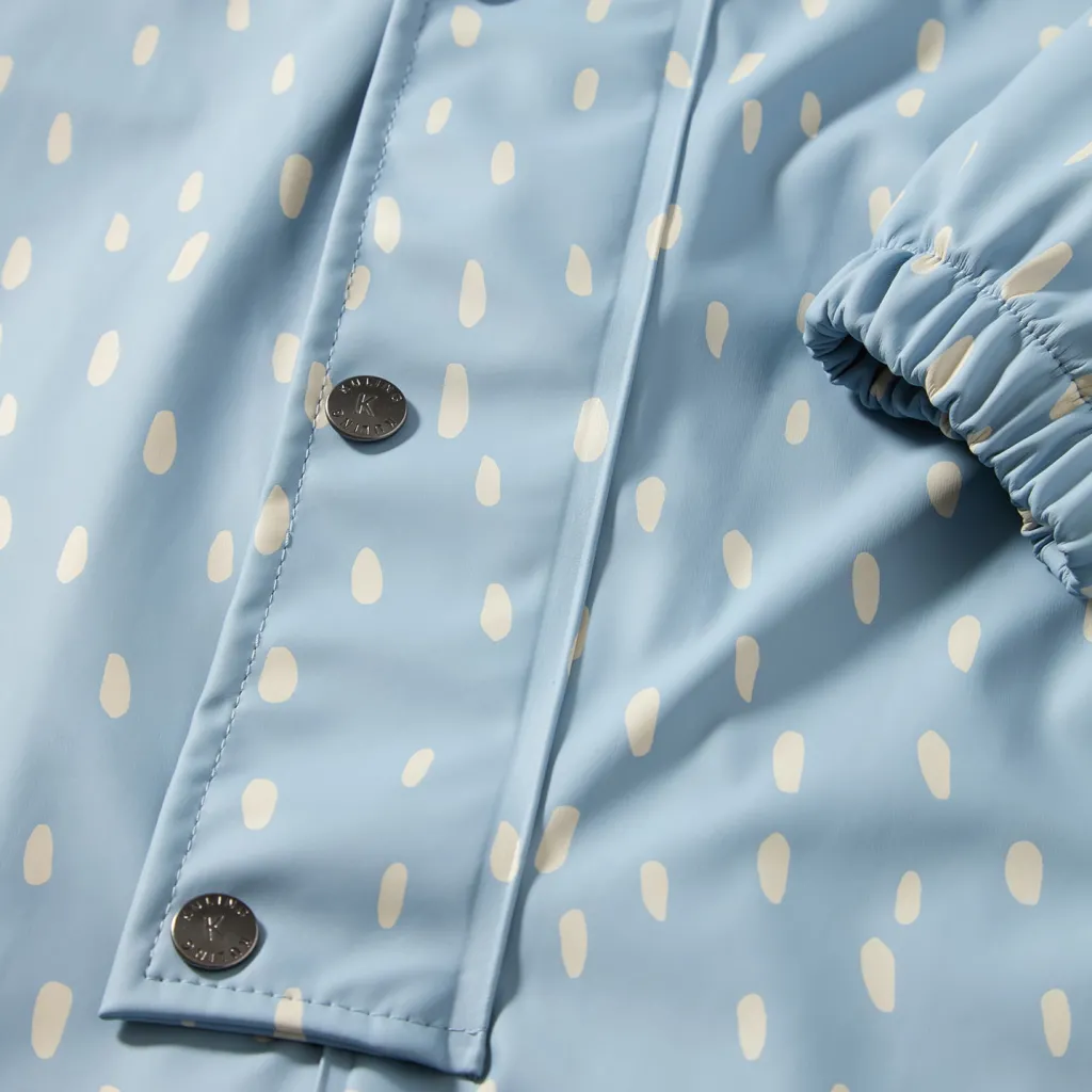 Leeds Ofodrad Regnoverall Dove Blue Dots>Kuling New