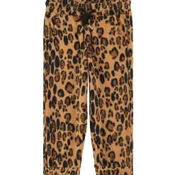 Leopard Fleecebyxor Beige>Mini Rodini Sale