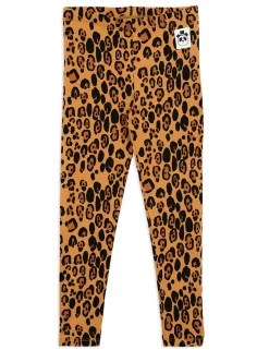 Leopard Leggings Beige>Mini Rodini New