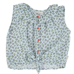 Leopardmönstrad Blus Ljusblå>Piupiuchick New