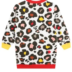 Leopardmönstrad Mjukis-klänning Vit>Kenzo Online