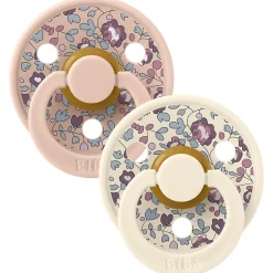 Liberty Colour Eloise 2-pack Runda Latexnappar Blush Mix>BIBS Clearance