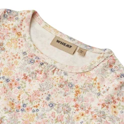 Linette Kortärmad Baby Body Bright Flowers>Wheat Discount