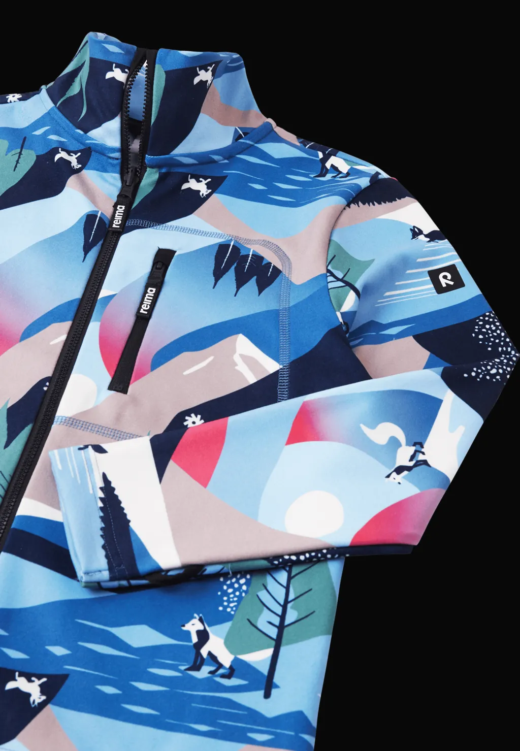 Lisisti Mjuk Jersey Tröja Med Hel Dragkedja Blue Ocean>Reima Best
