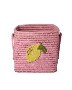 Liten Raffiakorg Med Handtag Pink>RICE Sale